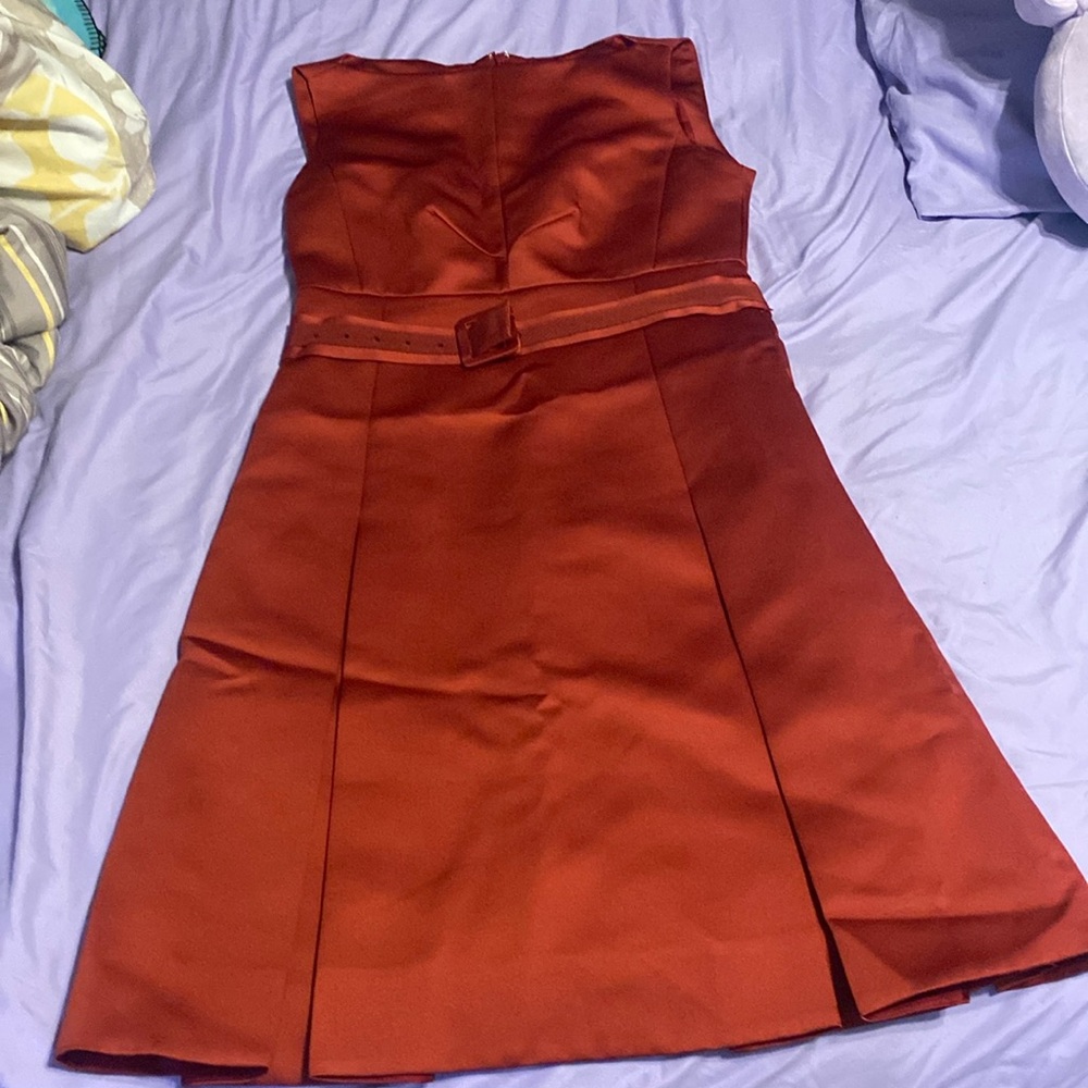 Red long dress Marc jacobs with belt